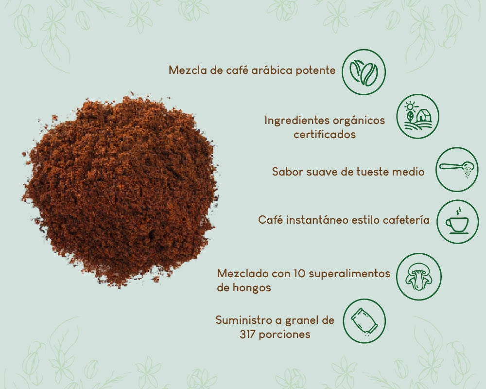 Café Instantáneo Ecológico en Polvo (10 Ingredientes en 1)