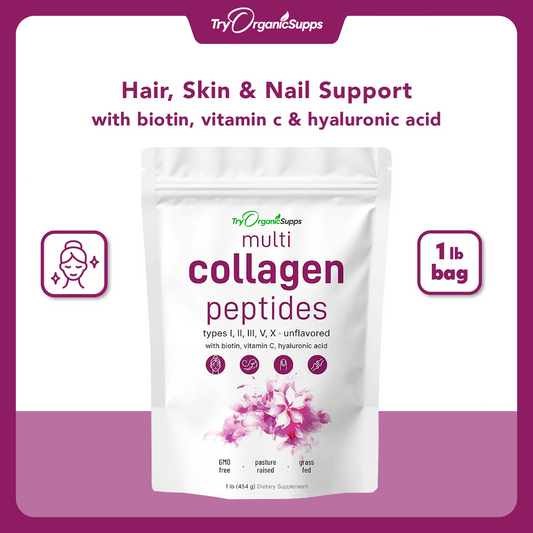 Multi Collagen Peptides Powder - Hydrolyzed Protein Peptides